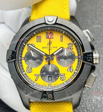 New! AAA Swiss Copy Breitling Avenger BLS 7750 Chronograph 44mm Black Yellow Watches